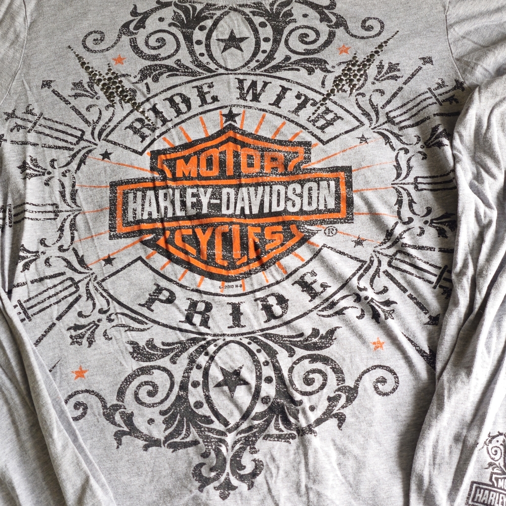 Harley-Davidson Gray Long Sleeve Shirt